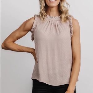 La Miel Ruffle Polka Dot Blouse